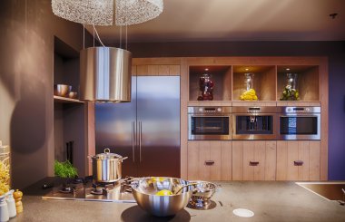 Modern mutfağın ayrıntıları.