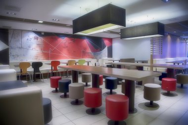 Modern halka açık bir kafede