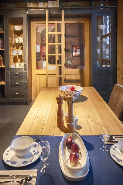 Detail of wooden kitchen — Stock Photo, Image