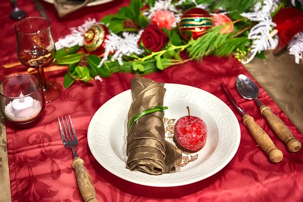Tavolo festa invernale — Foto Stock