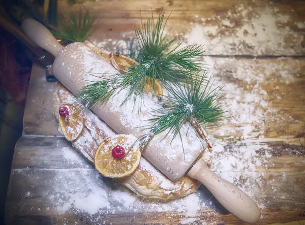 Christmas kitchen table — Stock Photo, Image