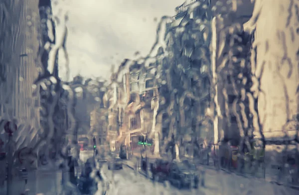 London in rain — Stock Photo, Image