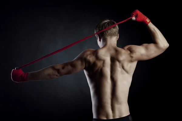 Giovane pugile Boxer in studio — Foto Stock