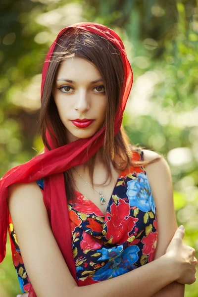 Autumn portrait of beautiful young girls — Stock Photo, Image