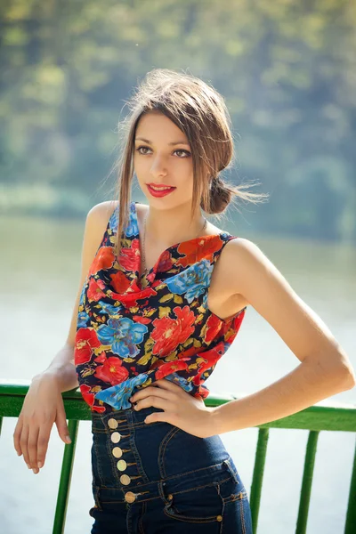 Retrato de outono de meninas bonitas — Fotografia de Stock