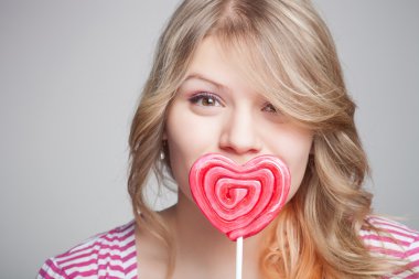 lolipop portre ile kız