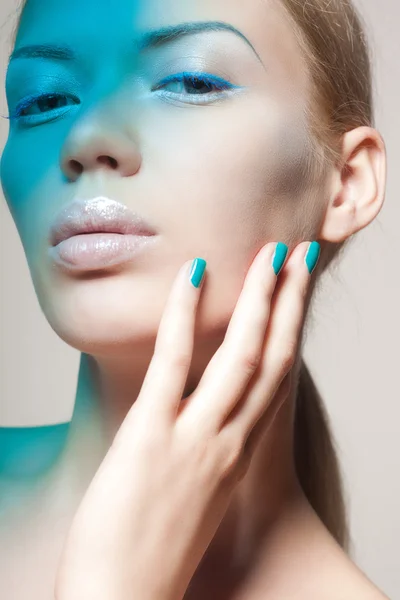 Retrato de mulher glamour, tiro de close-up — Fotografia de Stock