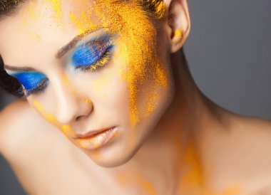 moda makyaj, portre studio vurdu