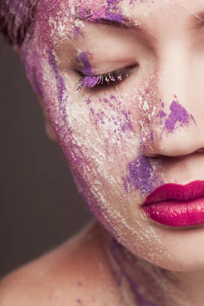 Fashion makeup, closeup studio shot — Stock Photo, Image