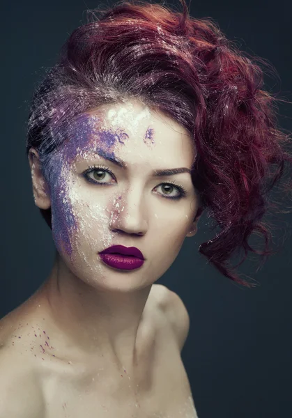 Fashion makeup, closeup studio shot — Stock Photo, Image