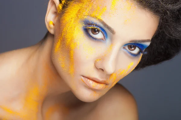 Fashion makeup, closeup studio shot — Stock Photo, Image