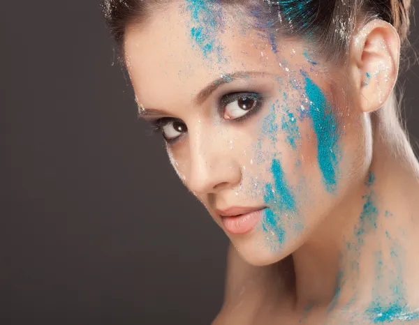 Fashion makeup, closeup studio shot — Stock Photo, Image