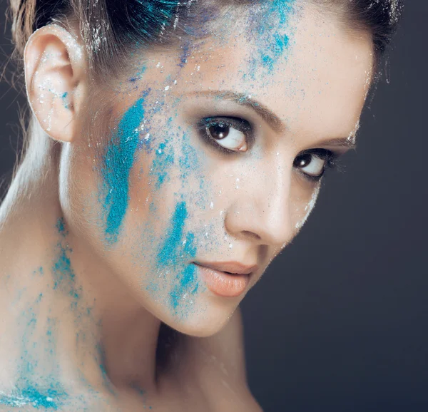 Fashion makeup, closeup studio shot — Stock Photo, Image