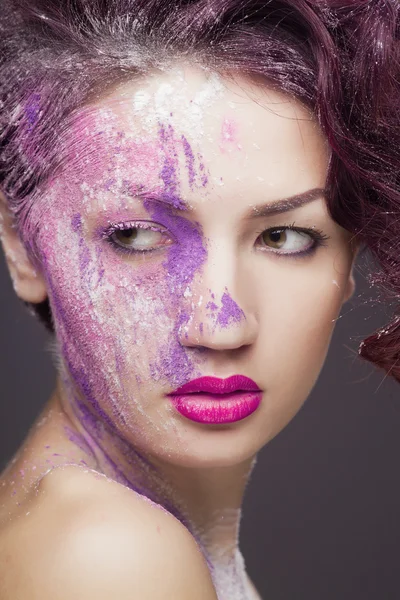 Мода макияж, крупный план студия съемки — стоковое фото