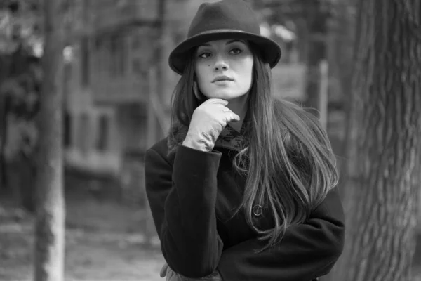 Autumn portrait of beautiful young girls in casual style — Stock Photo, Image