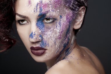 moda makyaj, portre studio vurdu