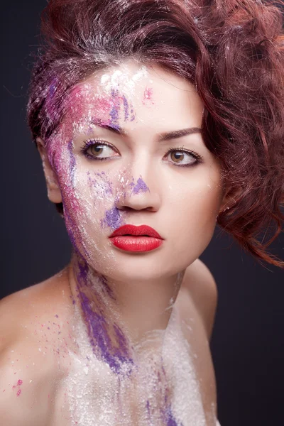 Мода макияж, крупный план студия съемки — стоковое фото