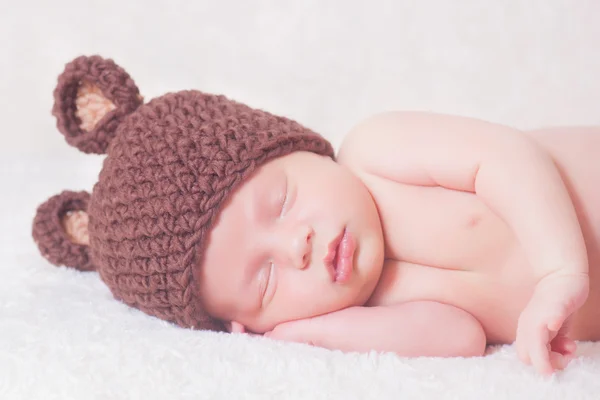 Bonito bebê recém-nascido adormecido — Fotografia de Stock