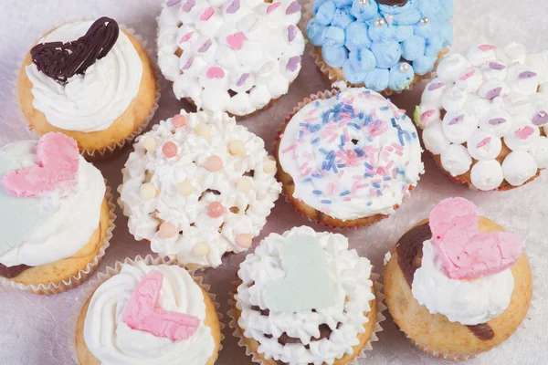 Sevgililer cupcake — Stok fotoğraf