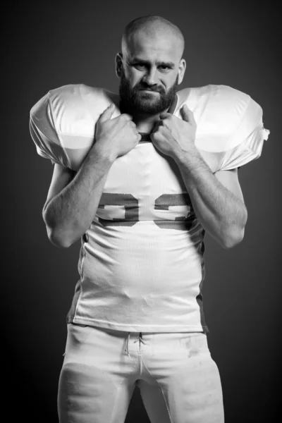 American football player  on the uniform, studio shoot — Stock Photo, Image