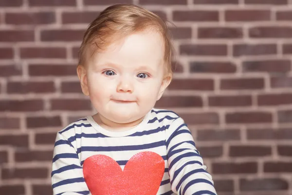 Closeup portrait of beautiful baby girl , studio shoot — Stock Photo, Image