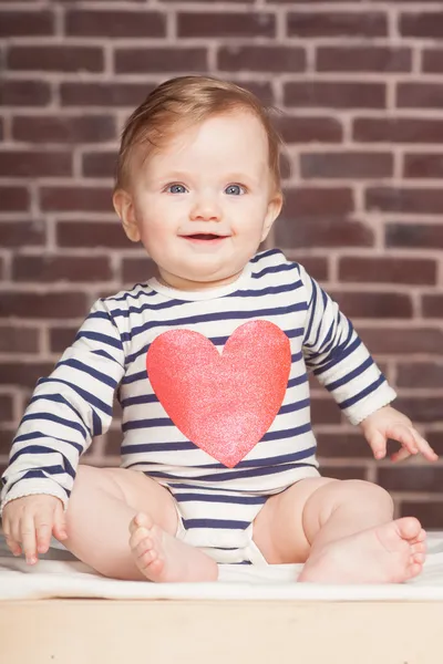 Closeup portrait of beautiful baby girl , studio shoot — Stock Photo, Image