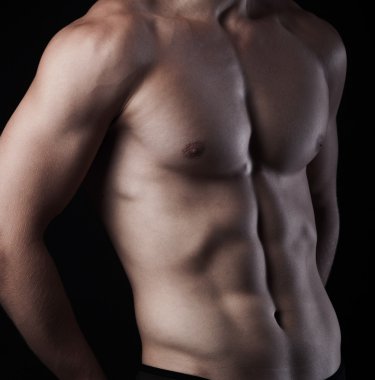 kas genç seksi çıplak adam stüdyo