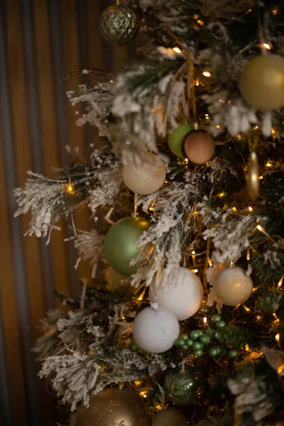 Hermosa Sala Navidad Decorada — Foto de Stock