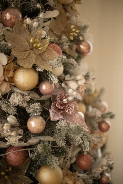 Hermosa Sala Navidad Decorada — Foto de Stock