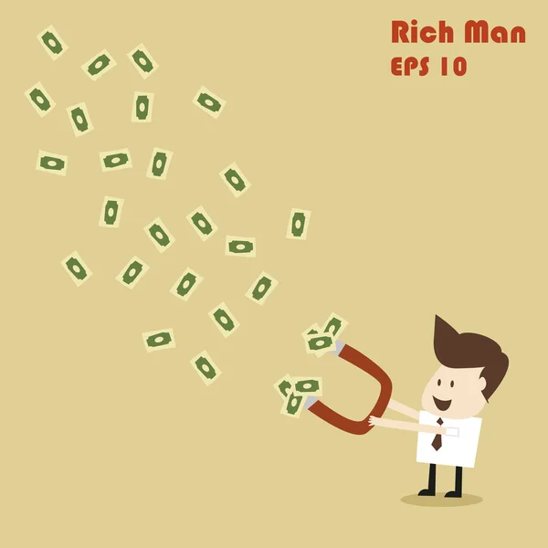 Bohatý muž — Stockový vektor
