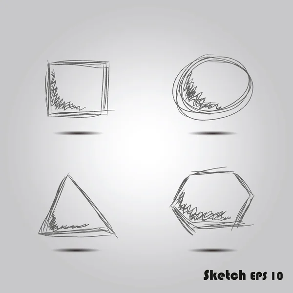 幾何学的のスケッチ — ストックベクタ