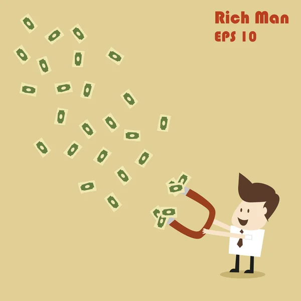 Rich man — Stock Vector