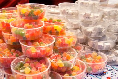 renkli geleneksel Türk lokumu