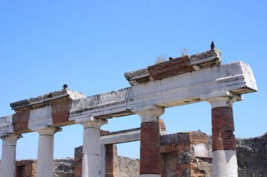 Pompei ruins yakınındaki volkan vesuvius, İtalya