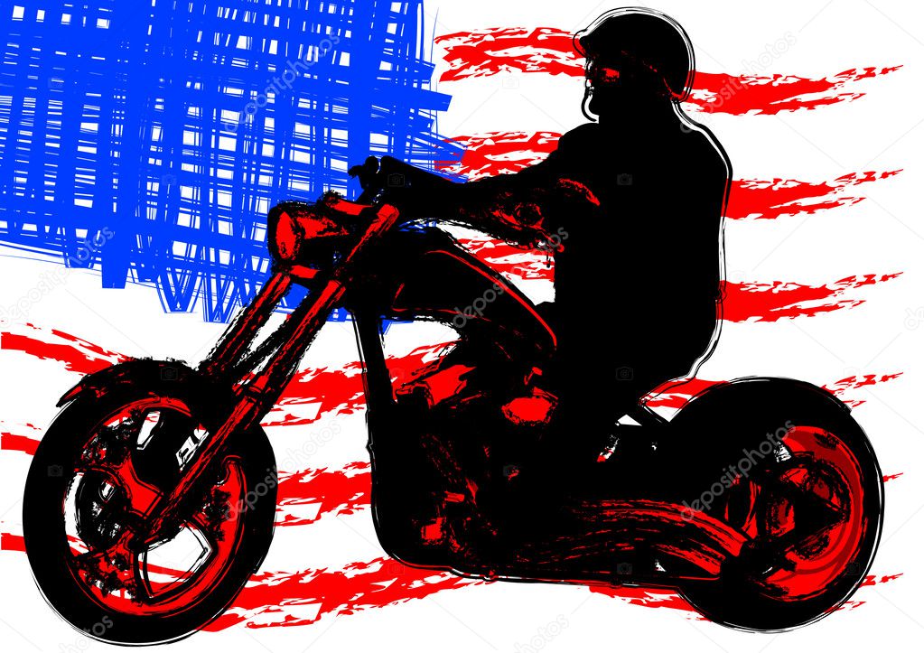 American motorcyclist