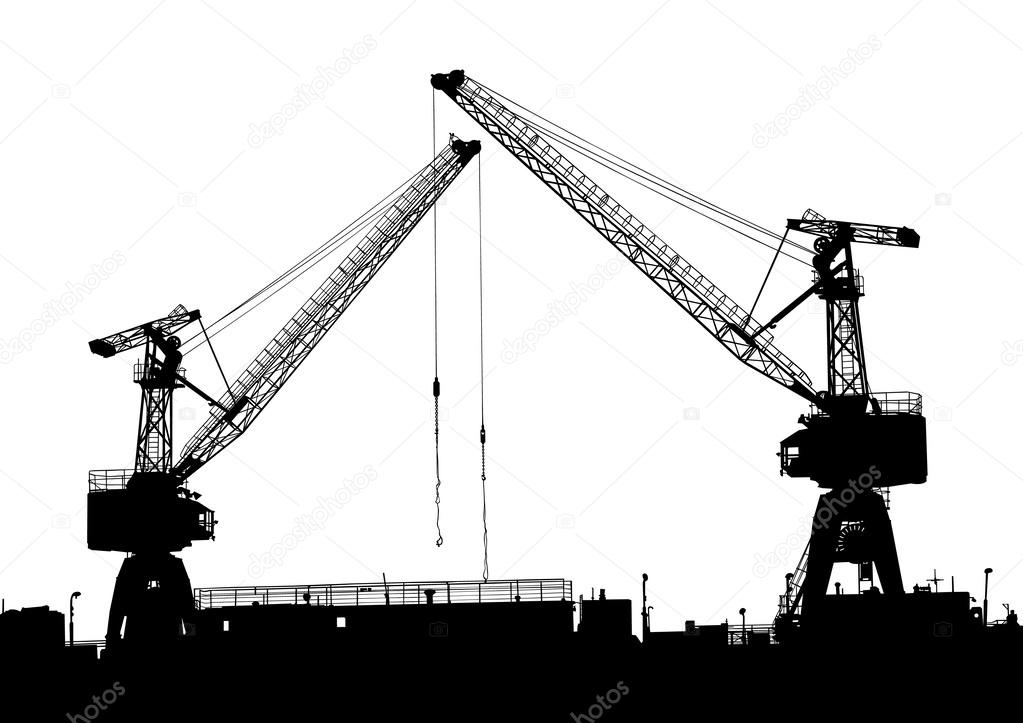 Cranes in port