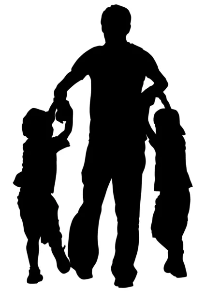 Father and sons — Stock Vector