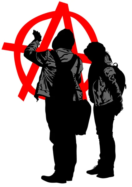 Couple anarchique — Image vectorielle