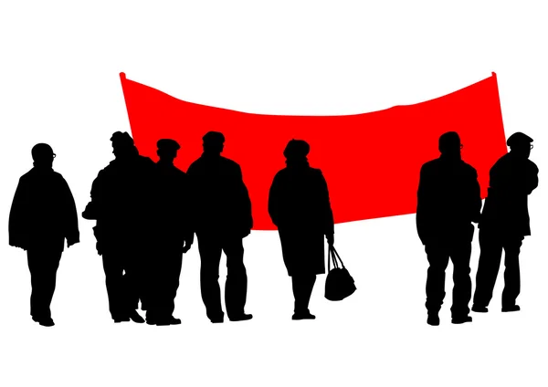 Banner de protesto — Vetor de Stock