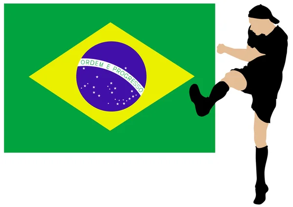 Calcio brasiliano — Vettoriale Stock