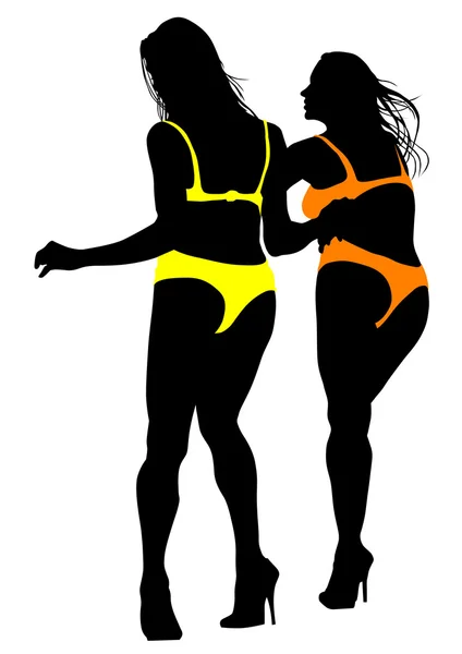 Bikini femmes — Image vectorielle