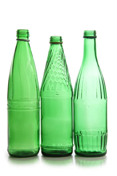 Green bottles vine Stock Photo