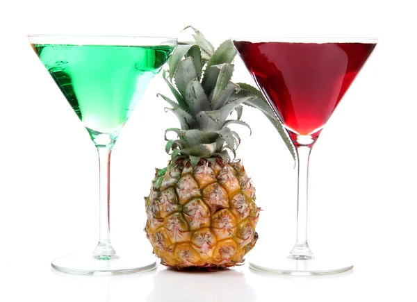 Cocktail e abacaxi — Fotografia de Stock