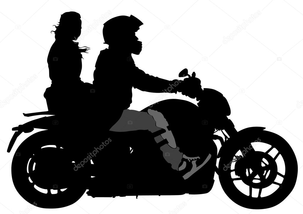 Couple on moto