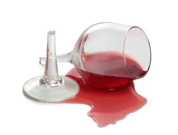 Álcool vermelho derramado — Fotografia de Stock