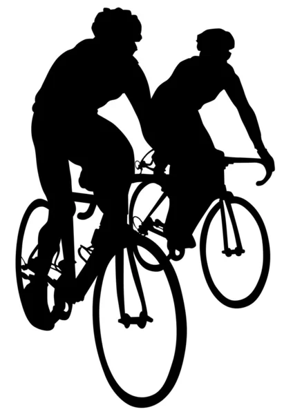 Bisikletçiler — Stok Vektör