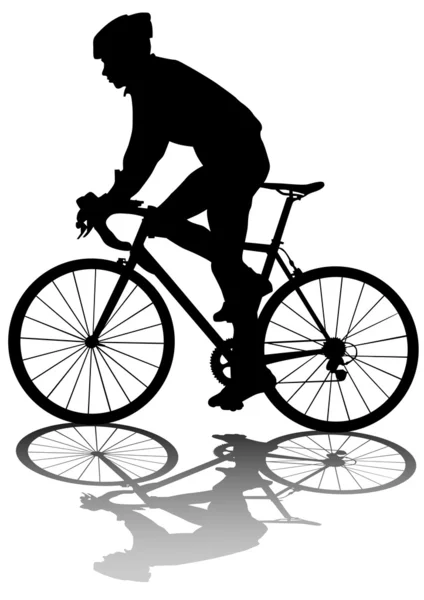 Ciclistas homem — Vetor de Stock