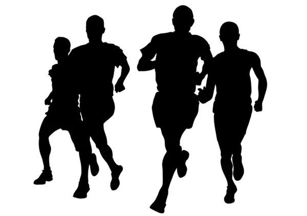 Carrera de hombres corriendo — Vector de stock