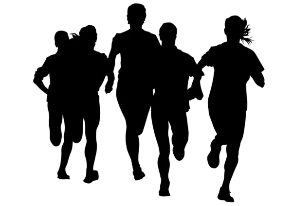 Corri donna sportiva — Vettoriale Stock
