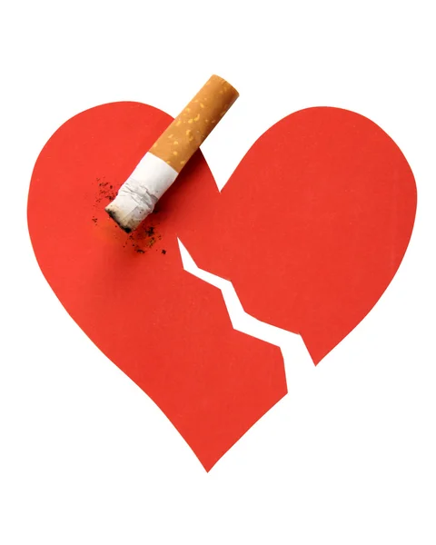 心とタバコのお尻 — ストック写真